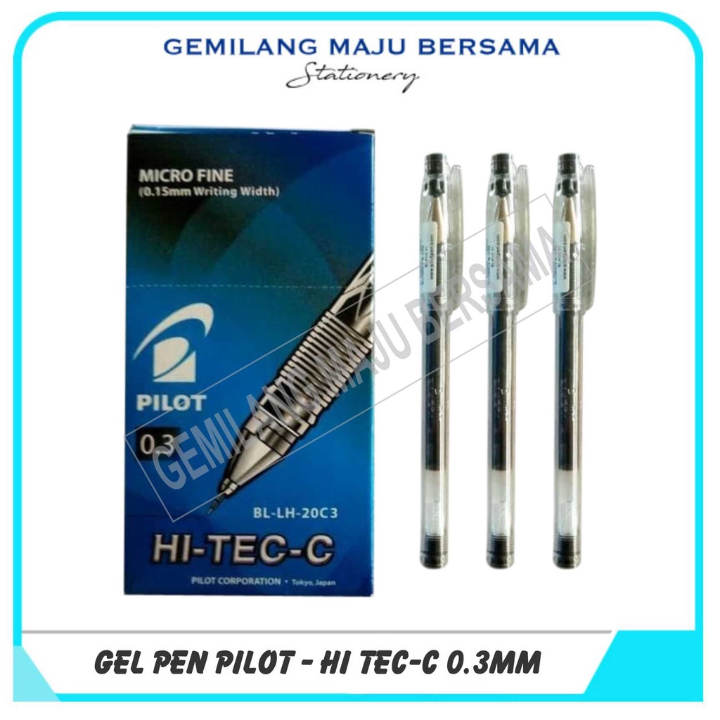 

Bolpen Gel / Gel Pen Pilot Hi Tec 0.3mm