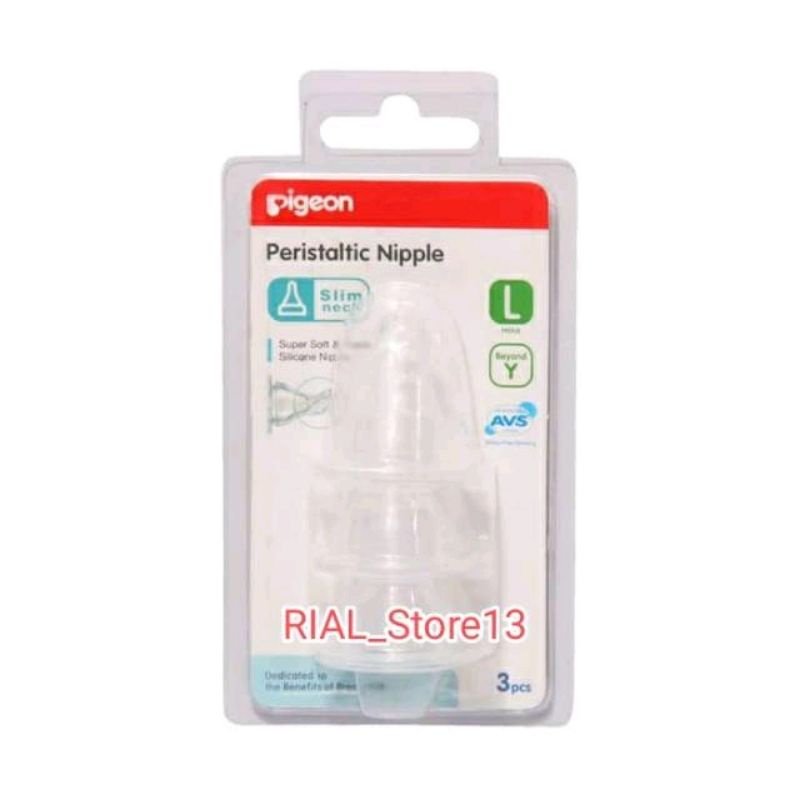 PIGEON Peristaltic Nipple Dot Size L 0-3 bulan 3 pcs