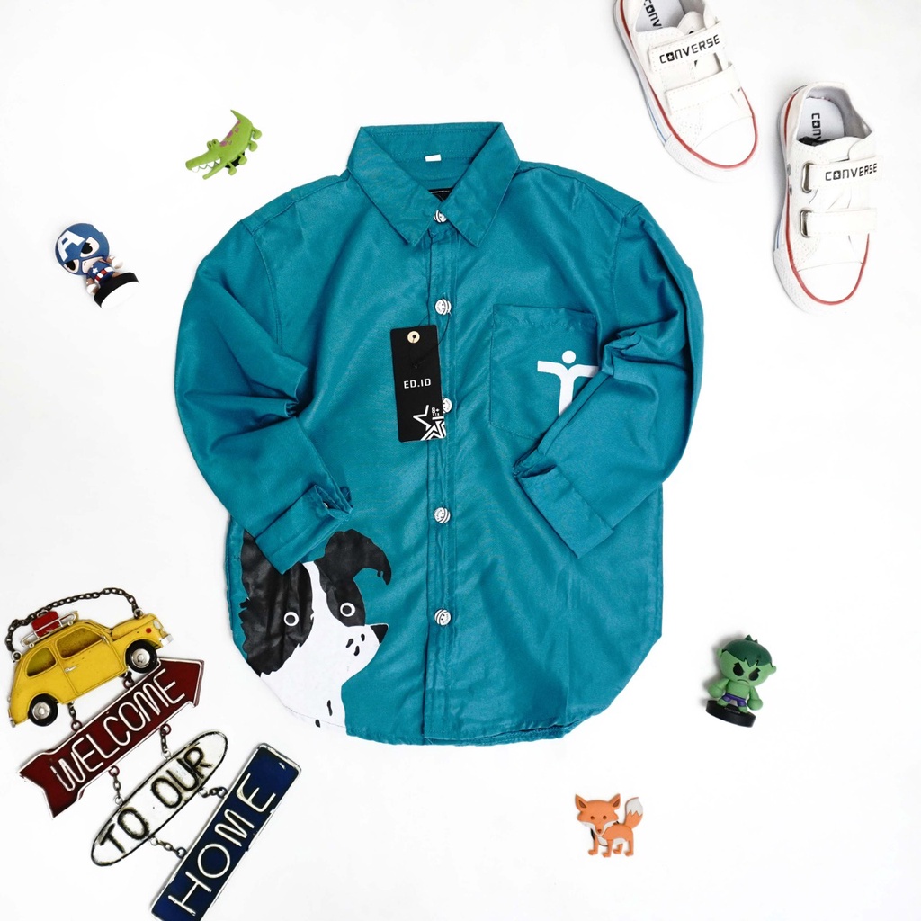 Mokokomo kemeja anak laki-laki Bolto Atasan anak Lengan panjang Fashion Anak Terbaru