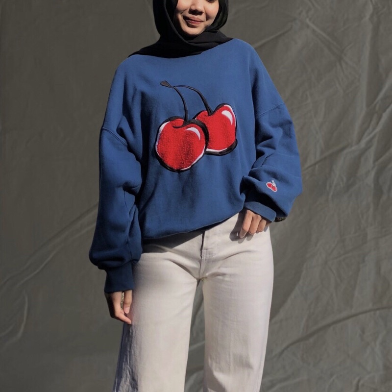 KIRSH CHERRY SWEATSHIRT BLUE
