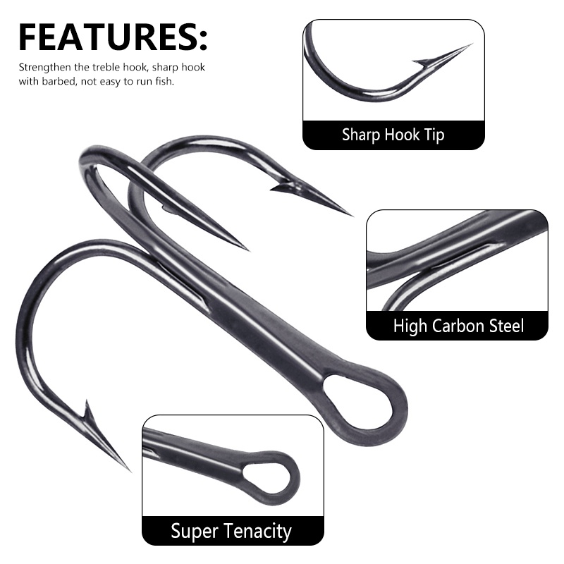 HENGJIA 20pcs/bag Kail umpan pancing High carbon fishing hooks swimbait peralatan memancing tackle