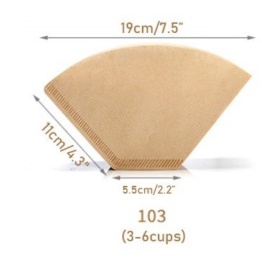 Dijual BESAR UK 103 Kertas Filter Drip Coffee Filter Paper 3to6cup Isi 100pcs Berkualitas