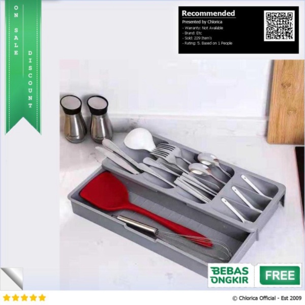 

Dijual ANHICHEF Rak Organizer Dapur Tempat Sendok Garpu Tableware - PP24 - Gray Etc Limited