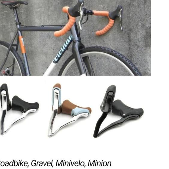Handle Rem Sepeda Balap Roadbike Gravel Alloy non Brifter - Hitam