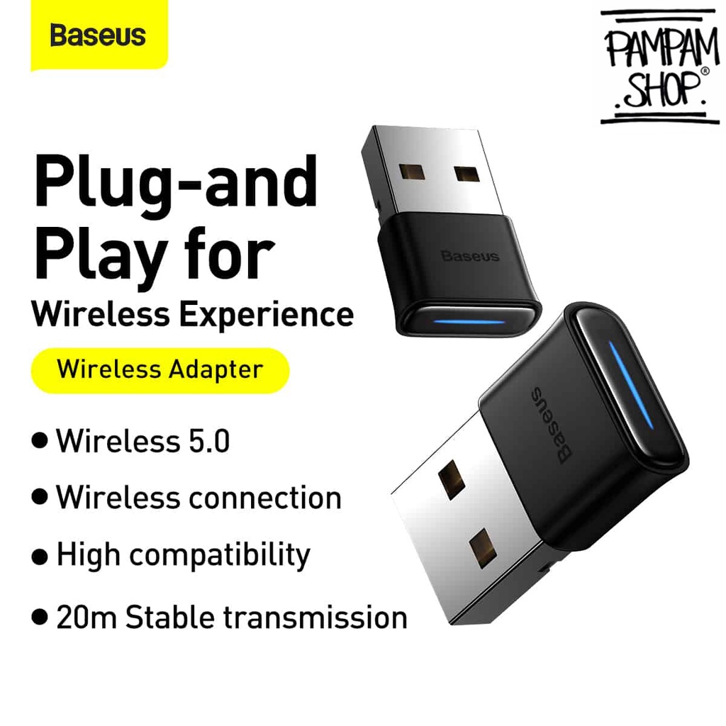 Baseus Original BA04 USB Wireless Adapter Bluetooth Version 5.0 Dongle Adaptor Receiver Ori