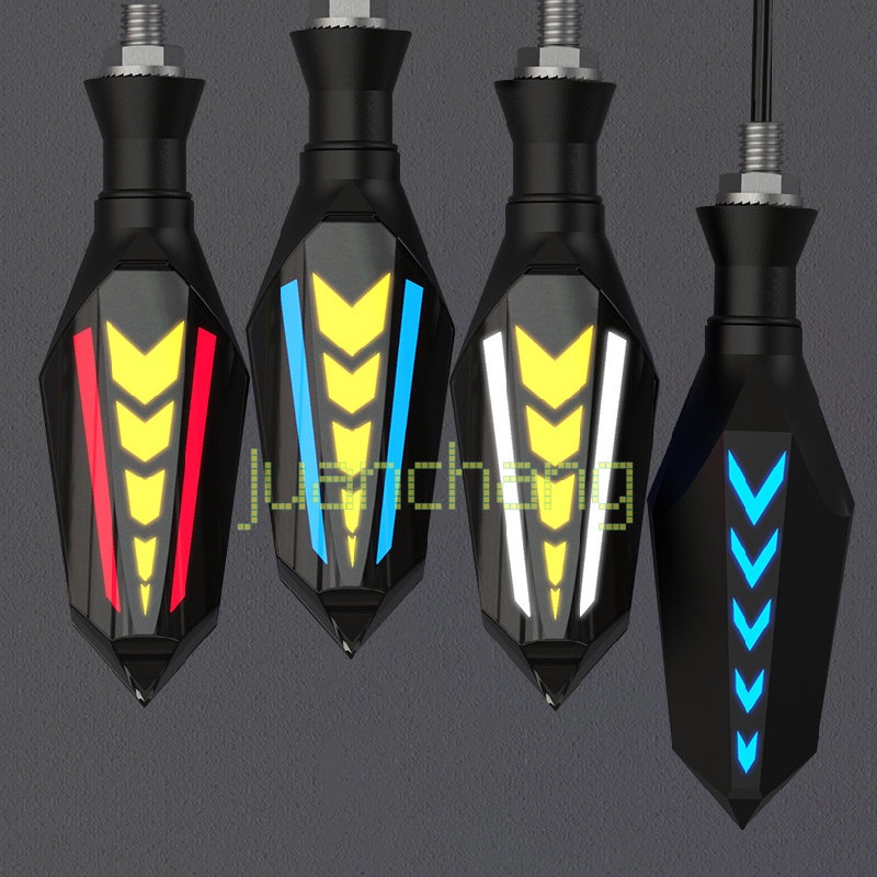 Lampu Sein LED 12V Dua Sisi Tahan Air IP65 Dengan Relay Built-in Untuk Motor Universal M10 Bolt