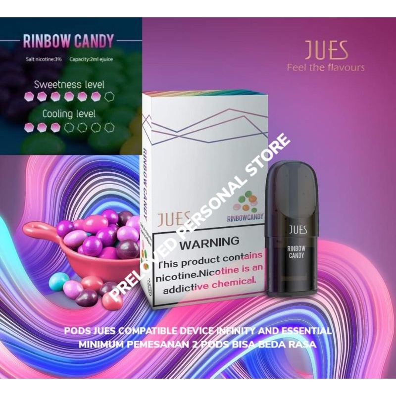 Jues Infinity Essential 1 Pack 1 Pods Pro Rainbow Candy