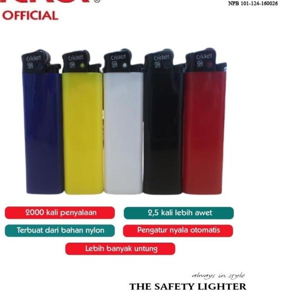 Korek Api Cricket Polos - Kuning