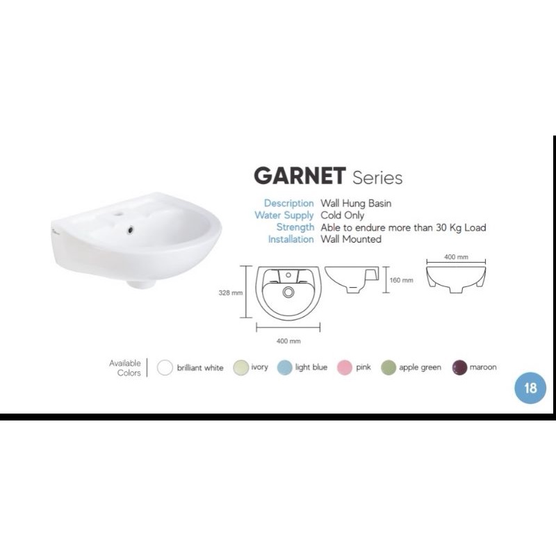 Trilliunware Wastafel Garnet Maroon