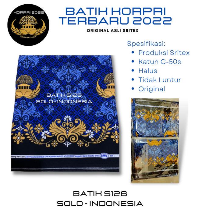 Seragam Korpri Terbaru 2022 Bahan Batik Kain Katun 50S Sritex Original