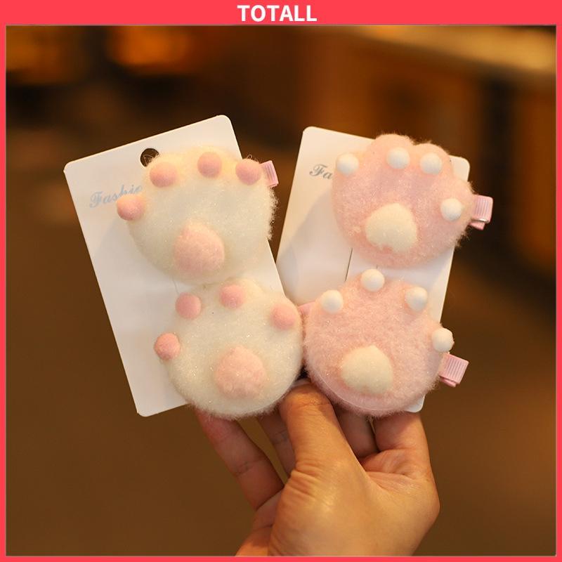 COD Jepit Rambut Poni Hair Pin Karakter Cat Paw Tangan Kucing Lucu-Totall