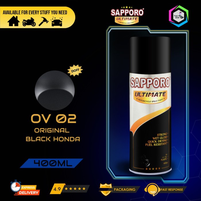 SAPPORO ULTIMATE Colour Cat Semprot OV02 ORIGINAL BLACK HONDA 400cc