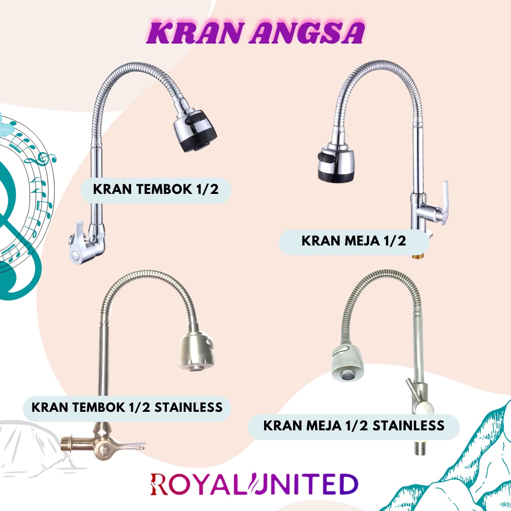 Kran Air Keran  Flexible Meja Cuci Piring Kran Sink Fleksibel BERKUALITAS