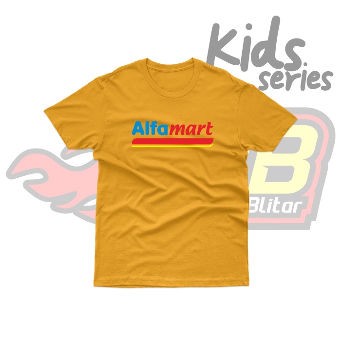 Baju Kaos Distro Anak Alfamart Katun COmbes 1-12 Tahun