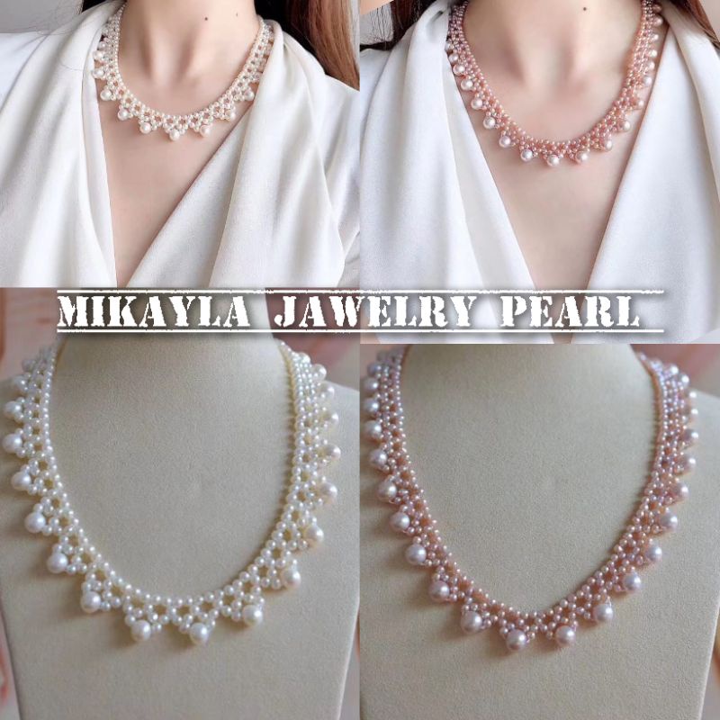 Kalung pesta mutiara asli lombok|Kalung wanita mutiara |Kalung mutiara lombok|Kalung mutiara air taw
