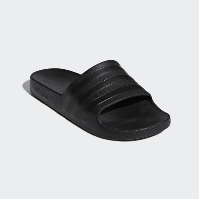 SENDAL ADIDAS ADILETTE AQUA SLIDES - CORE BLACK (100% ORIGINAL)