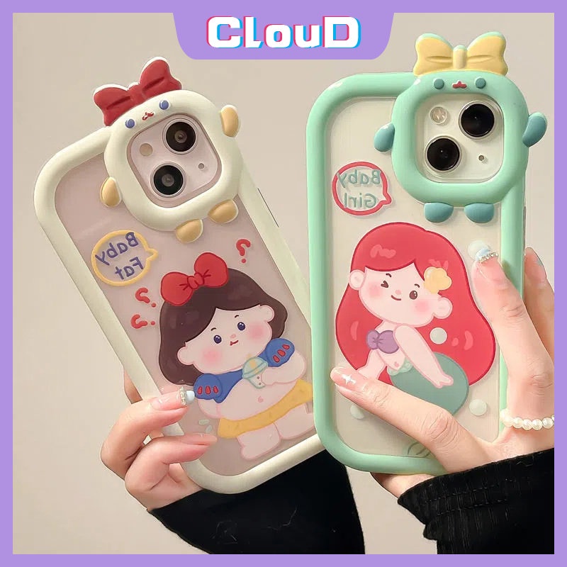 Kartun Lucu Princess Case Realme C33 C35 C21Y C15 C31 C25s C21 C25Y C3 C2 C25 C20A C30 C12 C17 9 9Pro+8 8i 8Pro 5i 6i 7i 7 5 9i 5s C11 C20 3D Bow Little Monster Lensa Sarung