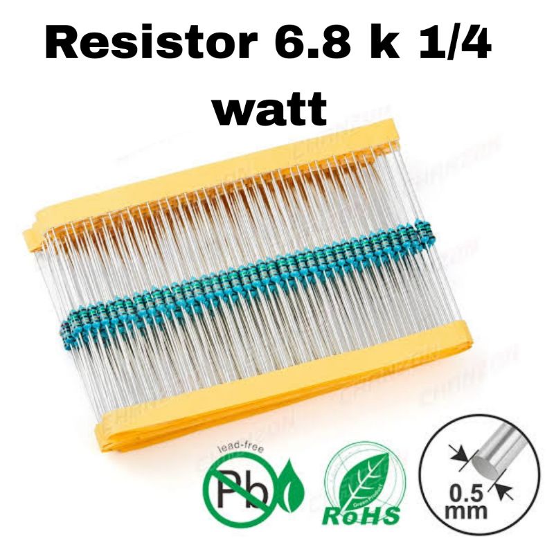 Resistor 6.8 k 6k8 1/4 watt Metal film