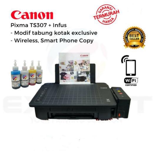 Printer Canon Ts307 Inkjet Printer Wireless Infus