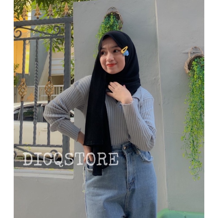 Alena long slevee sweater rajut wanita kerah polo