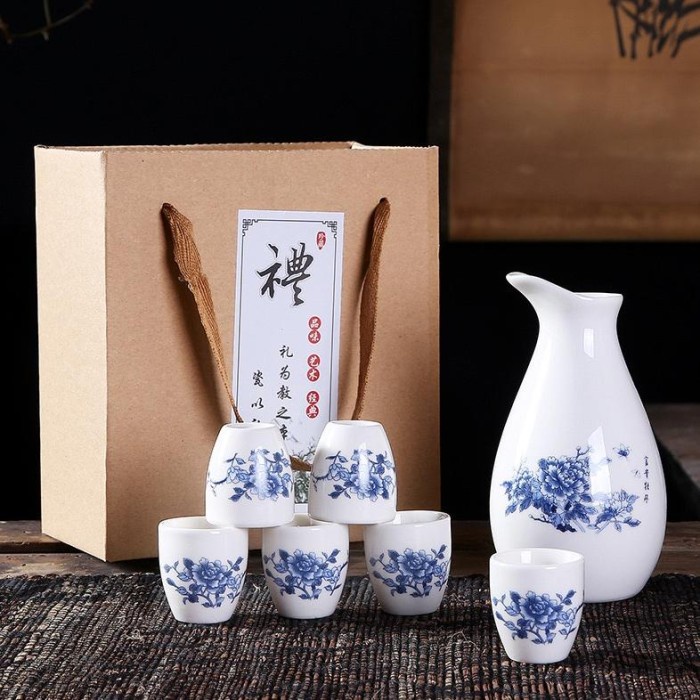 

NEW KAZU CHINESE TEAPOT SET C03 6CUP CERAMIC JAPANESE GELAS CANGKIR SOJU - A07