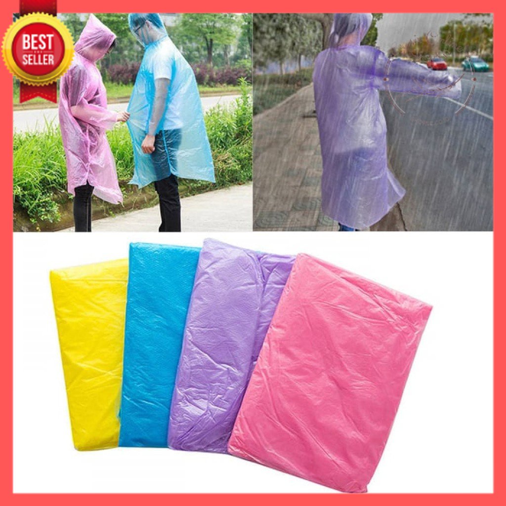 GOS - D101- Jas Hujan Plastik / Jas Hujan Disposable Plastik / Jas Hujan Sekali Pakai Rain Coat