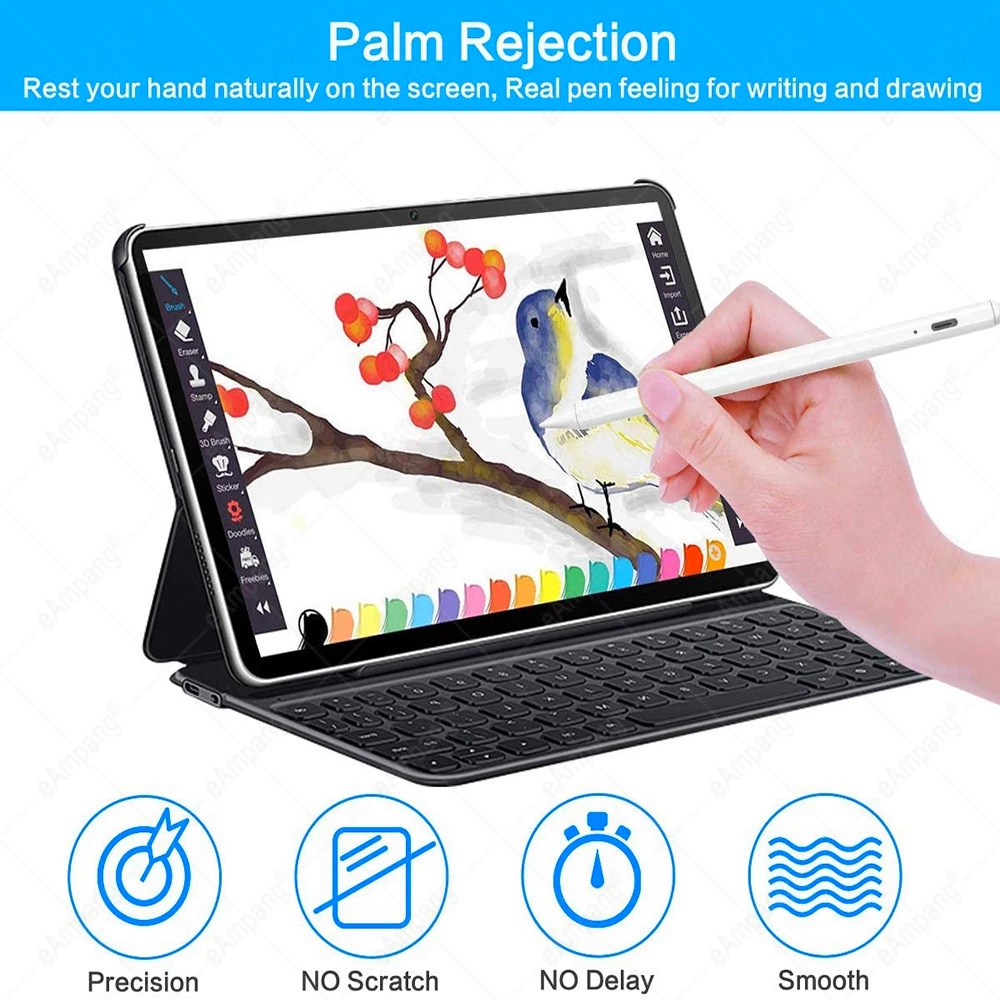 Stylus Pen Gen 2 Touch High Precision Support Palm Rejection and Magnetic Adsorption Design to Ipad (Pencil) Khusus Apple Pen Gen 2