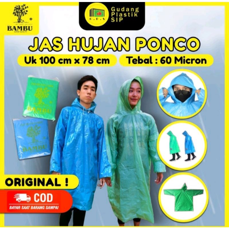 JAS HUJAN BAMBU/Jas Hujan Plastik