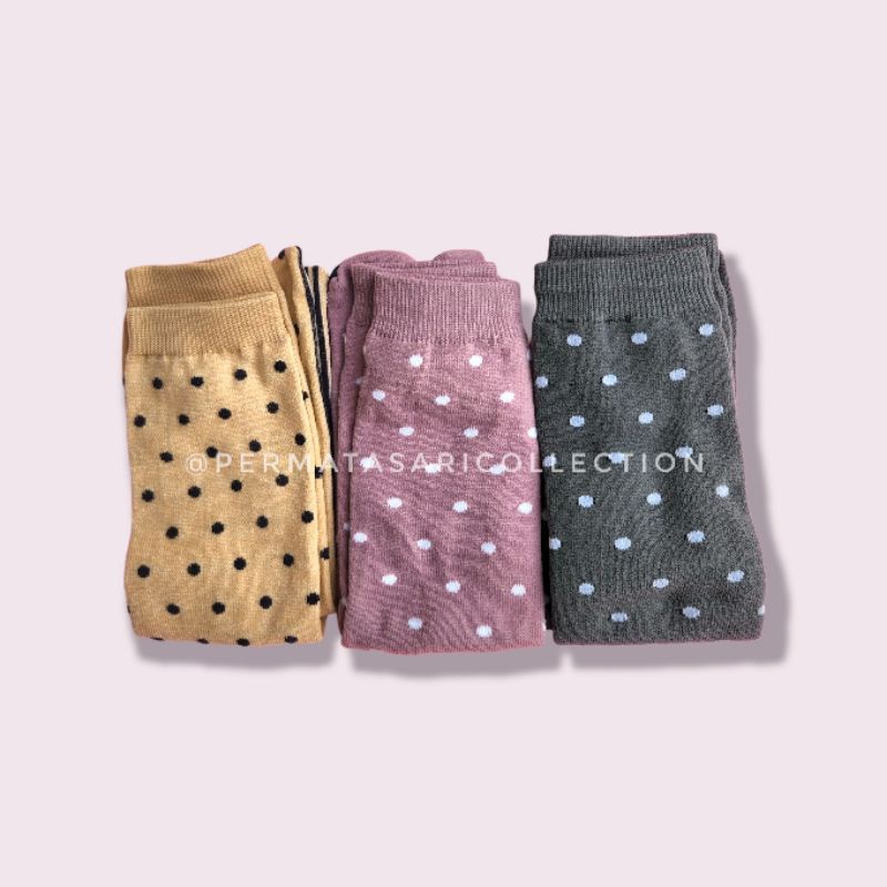 Kaos Kaki Jempol Wanita Pria Perempuan Laki PSC By Permata Sari Collection Muslim Muslimah Remaja Dewasa Polos Motif Love Polkadot Bunga