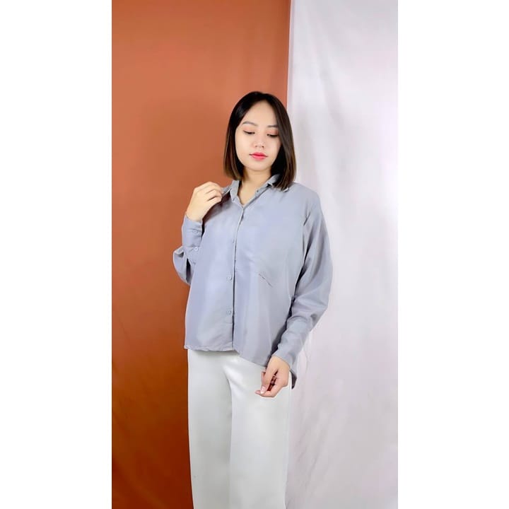 LYDIA TOP BLOUSE / YURRA KEMEJA CROP / KEMEJA CROP WANITA KEKINIAN