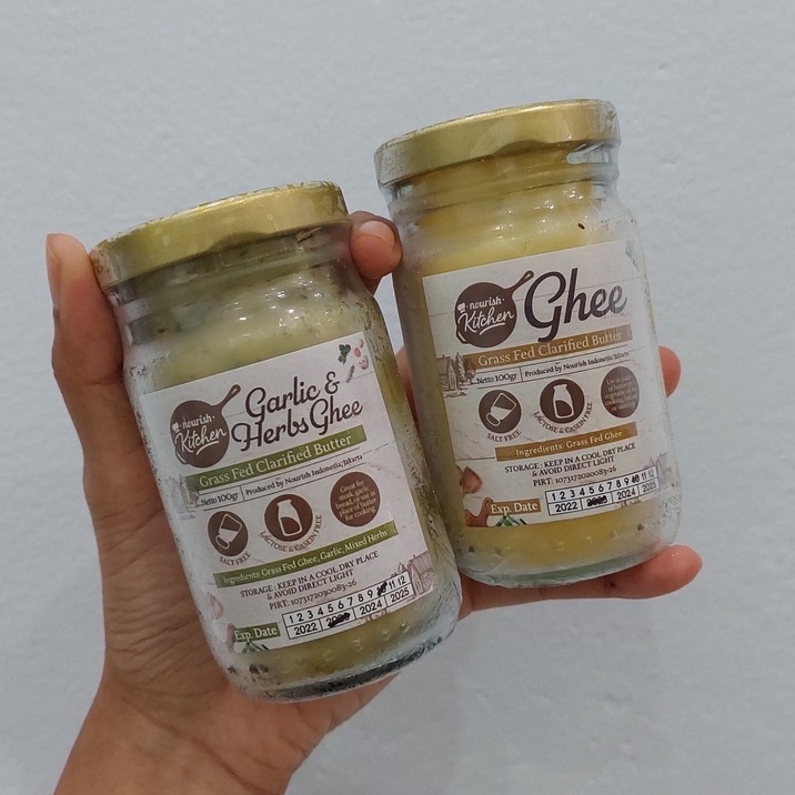 

Ghee (Grass Fed Ghee Clarified Butter) Nourish Kitchen 100gr Unsalted Ori
