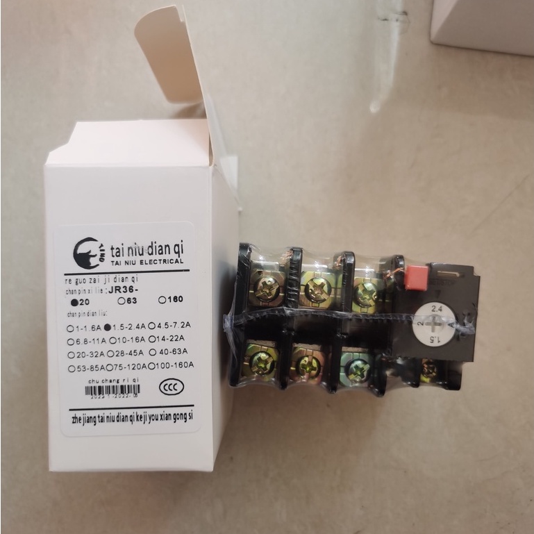 Thermal Overload Relay Protector JR36-20 1.5-2.4A Berkualitas