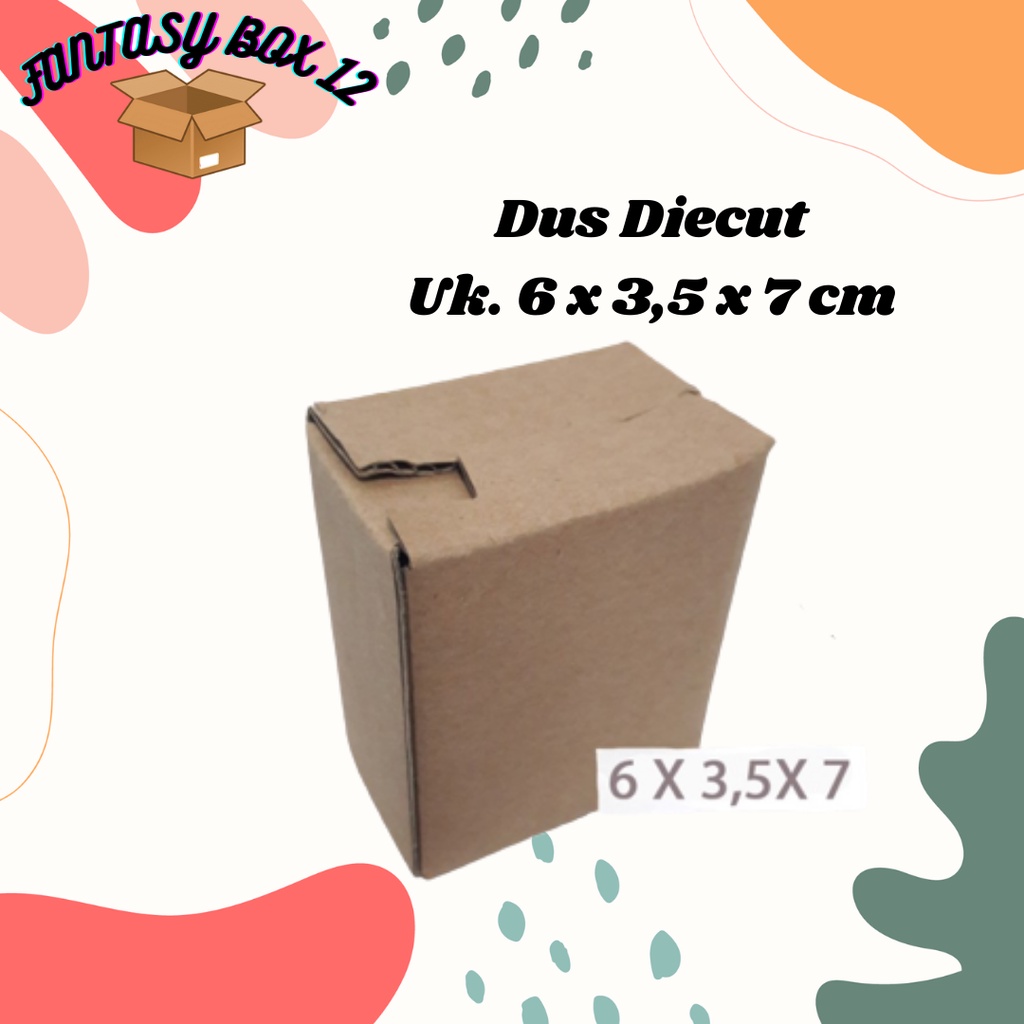 

Kardus Dus/Box Diecut Coklat Polos ukurn 6x3,5x7cm New