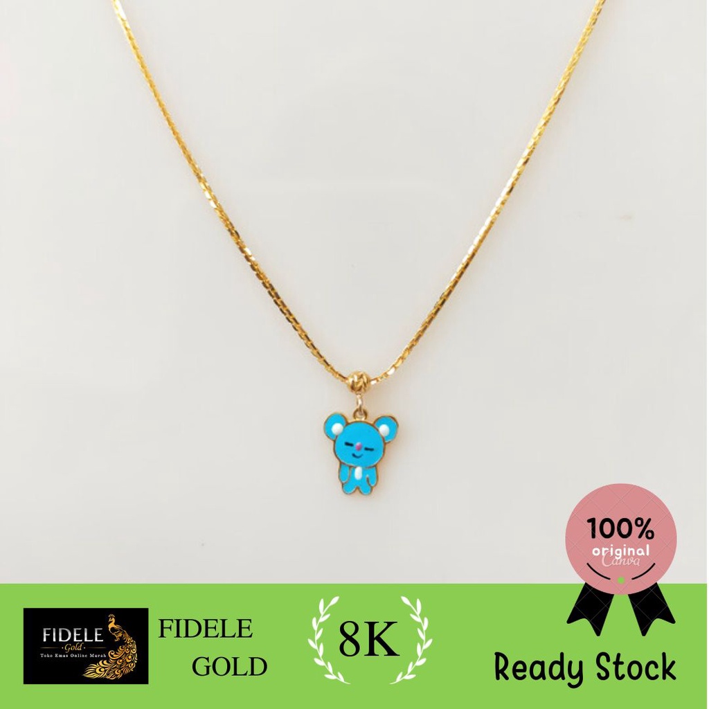 Kalung Serut Koya Bts RM Kalung Serut Anak bt21 Emas 375%