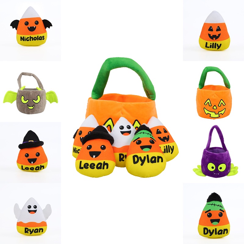 Tote Permen Halloween Mewah Lembut Ryan Leeah Dylan Nicholas Pumpkin Basket