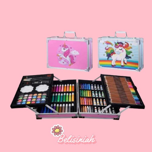 

Crayon Set 145 Pcs Koper Besi / Alat Gambar / Water Colour / Kid Draw