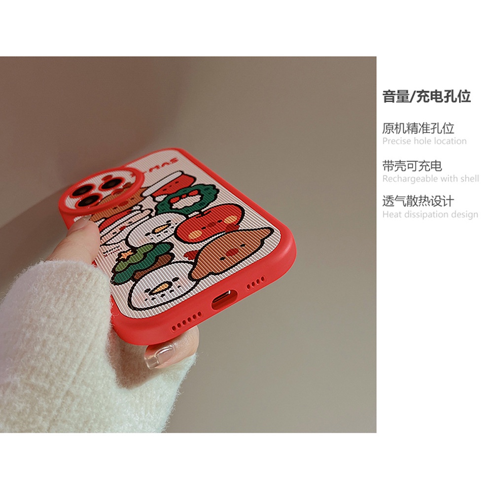 Ins Soft Case Silikon Motif Kartun Natal Untuk Iphone 14 XS XR 11 12 13 PRO MAX