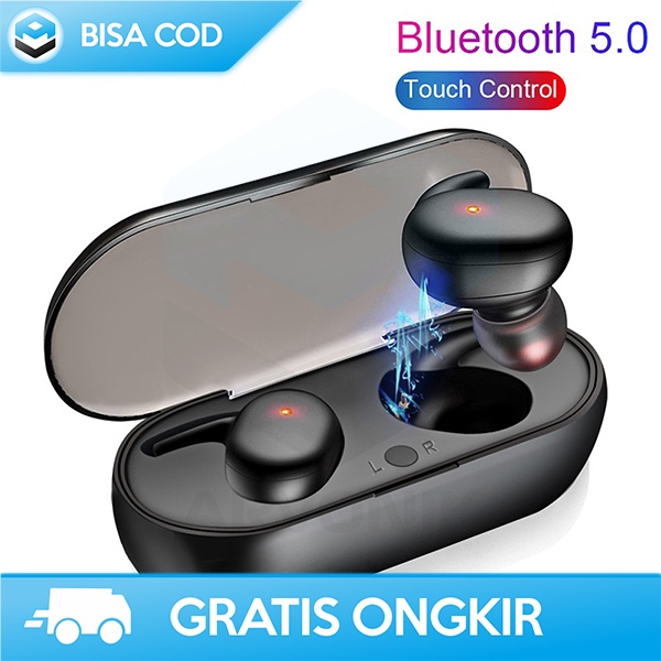 TWS WATERPROOF INPODS WIRELESS TANPA KABEL Y30 IPX-5 HIFI STEREO 300mA