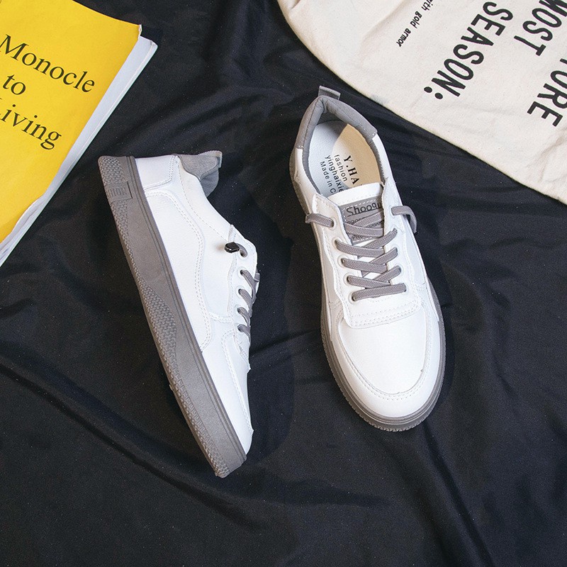 [✅BISA COD] 0442 HBD LEATHER SNEAKERS (REAL PICTURE)