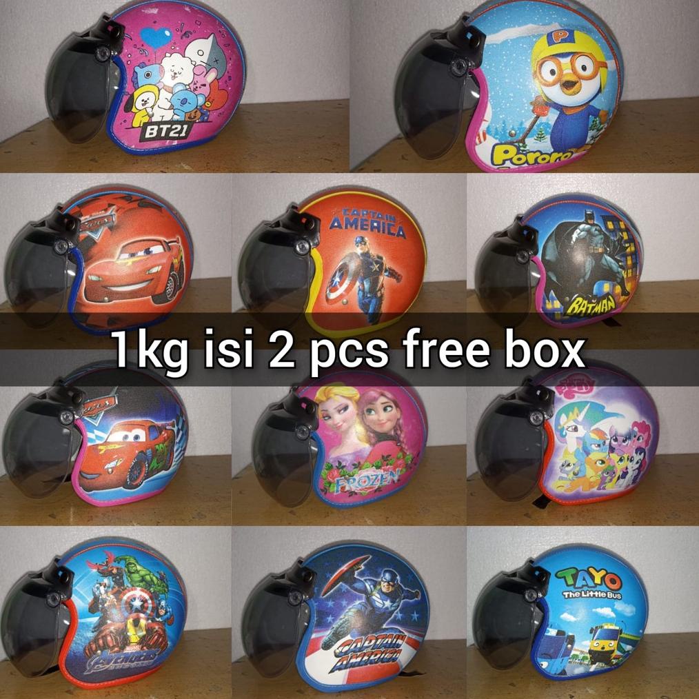 PRODUK- HELM ANAK  ANAK KARAKTER USIA 3- 7 TAHUN .