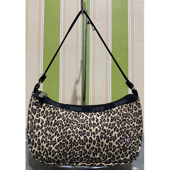 Tas Preloved Shoulder Bag Motif Leopard brand Lesportsac