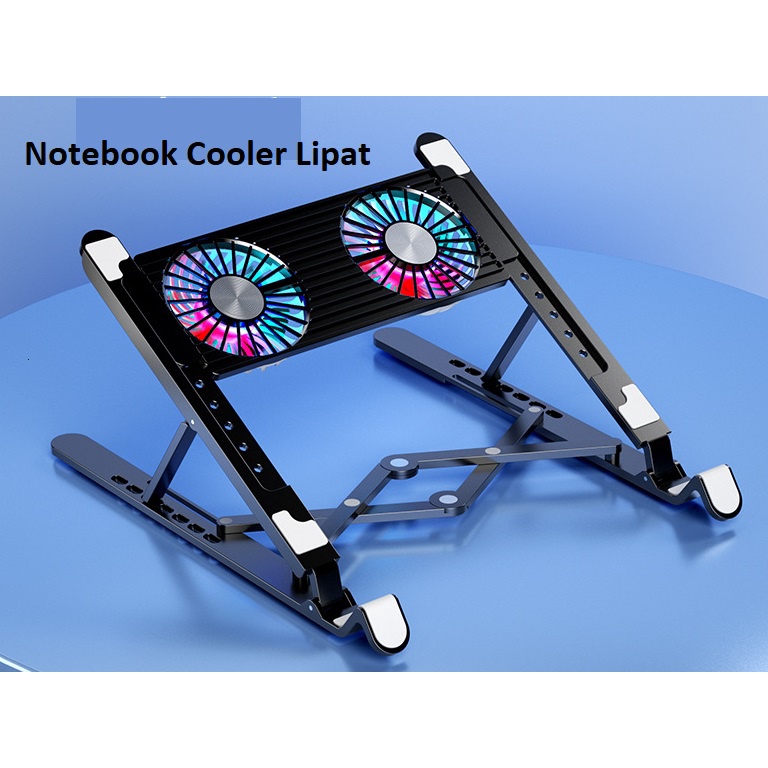 Laptop Stand Kipas Portable Holder Notebook Lipat