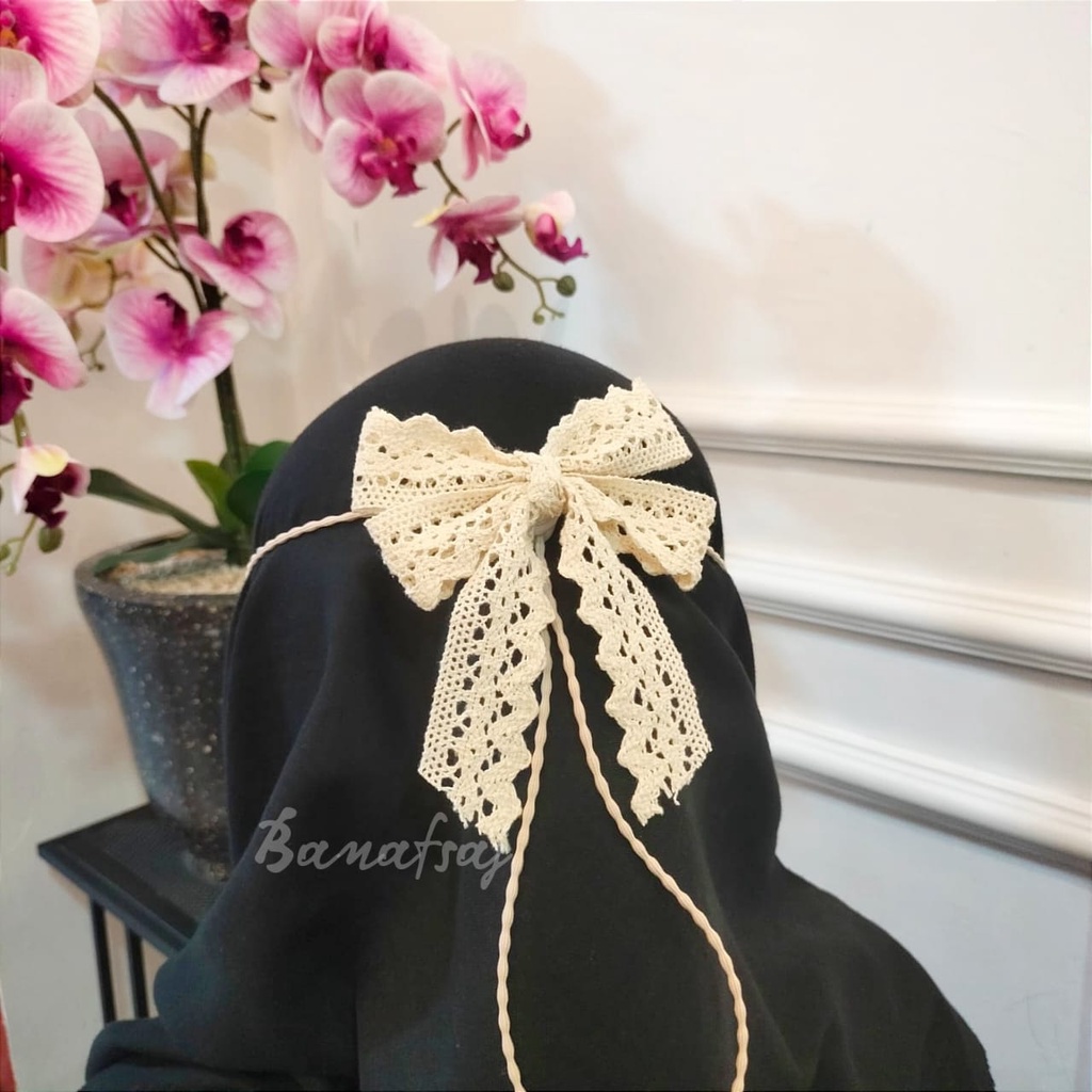 STRAP MASKER HIJAB/KALUNG MASKER 2IN1 PITA RENDA