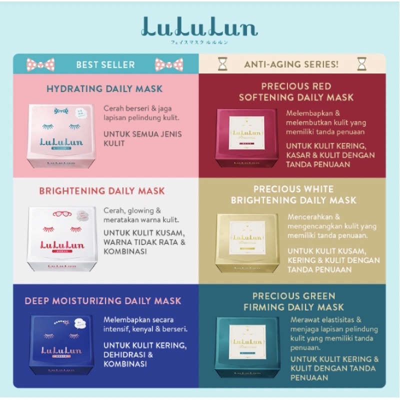 LULULUN Sheet Mask 7 Days | One Night Rescue