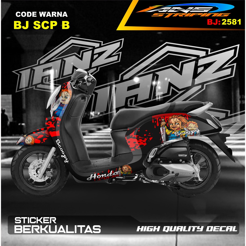 STICKER VARIASI HONDA SCOOPY FULL BODY / STICKER VARIASI SCOOPY TERBARU  / STICKER SCOOPY