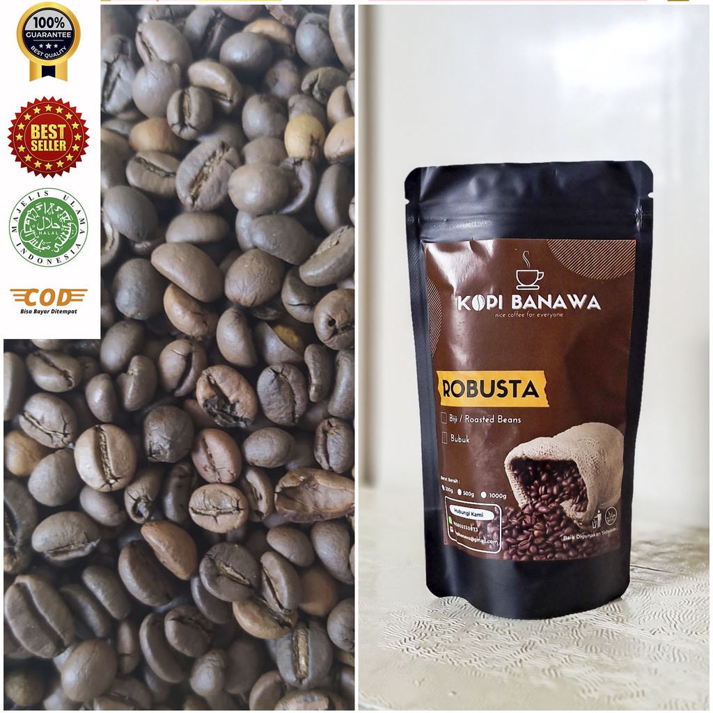 

Biji Kopi - Kopi Robusta - Roasted Bean Premium - KOPI BANAWA