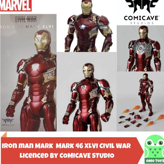 Comicave Marvel Ironman Mark 46 mk xlvi Civil war iron man 1/12 MISB