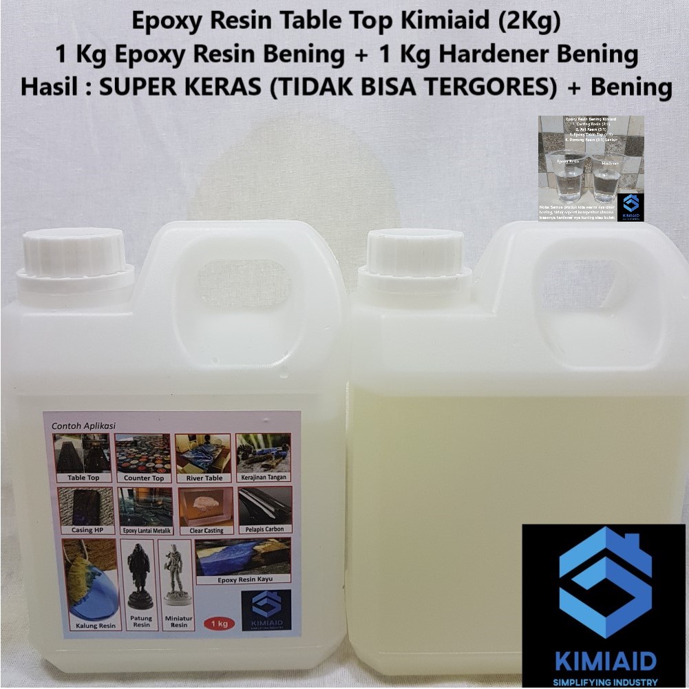 Epoxy Resin Bening 20Kg Epoxy Resin Table Top Tanpa Hardener Resin