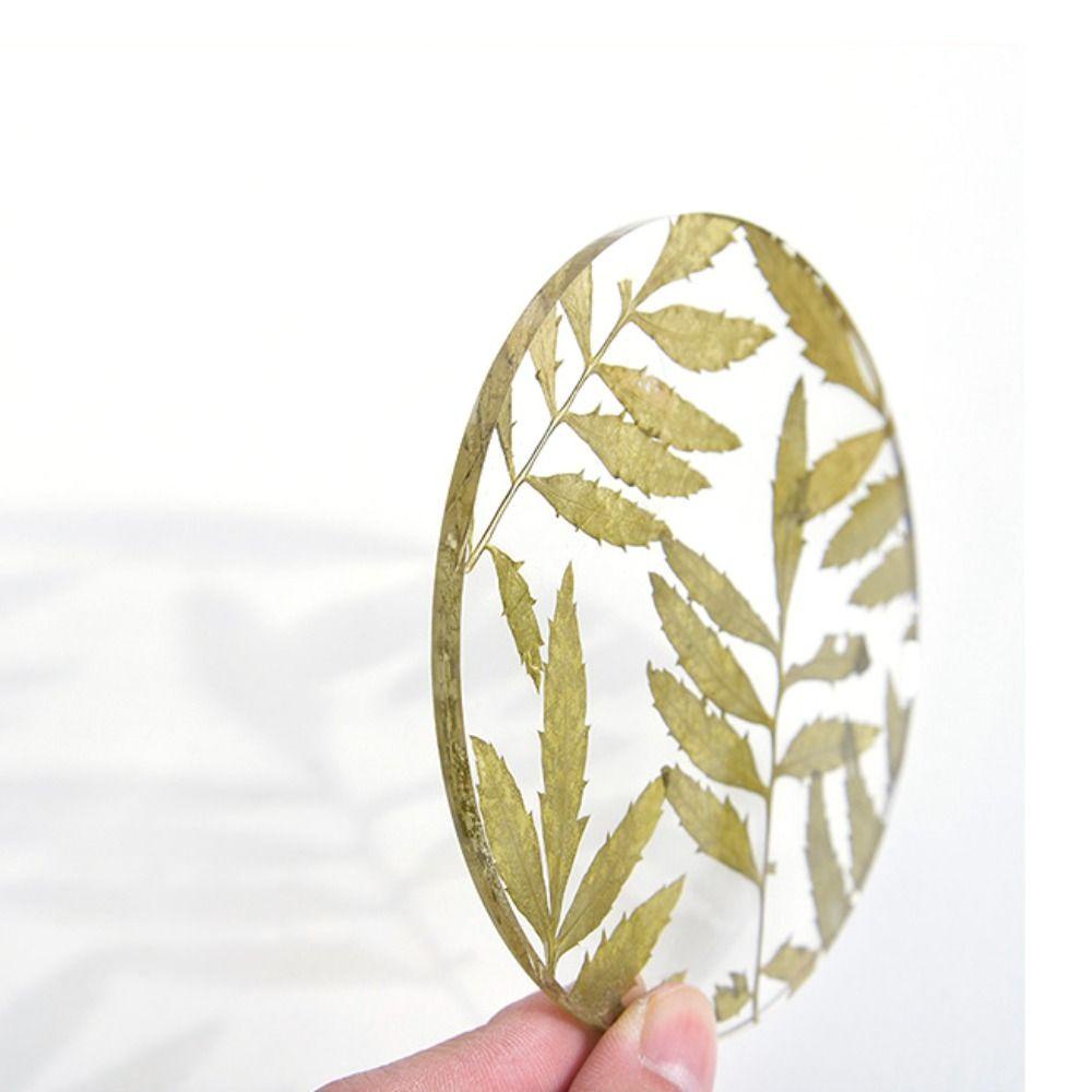 【 ELEGANT 】 Cup Coaster 1pcs Tatakan Gelas Handmade Akrilik Kreatif Tanaman Tebal