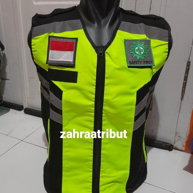 Rompi Safety Hijau Stabilo - Hijau, S